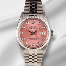 Rolex 36mm Datejust Steel Engine-Turned