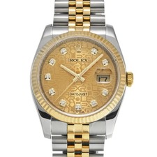 Rolex Datejust 116233G Champagne computer/diamond