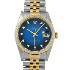 Rolex Datejust 16233G Blue Gradient/diamond