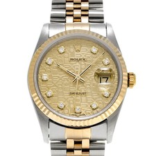 Rolex Datejust 16233G Champagne computer/diamond